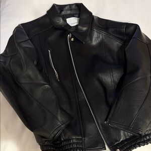 The Frankie Shop Black Leather Jacket